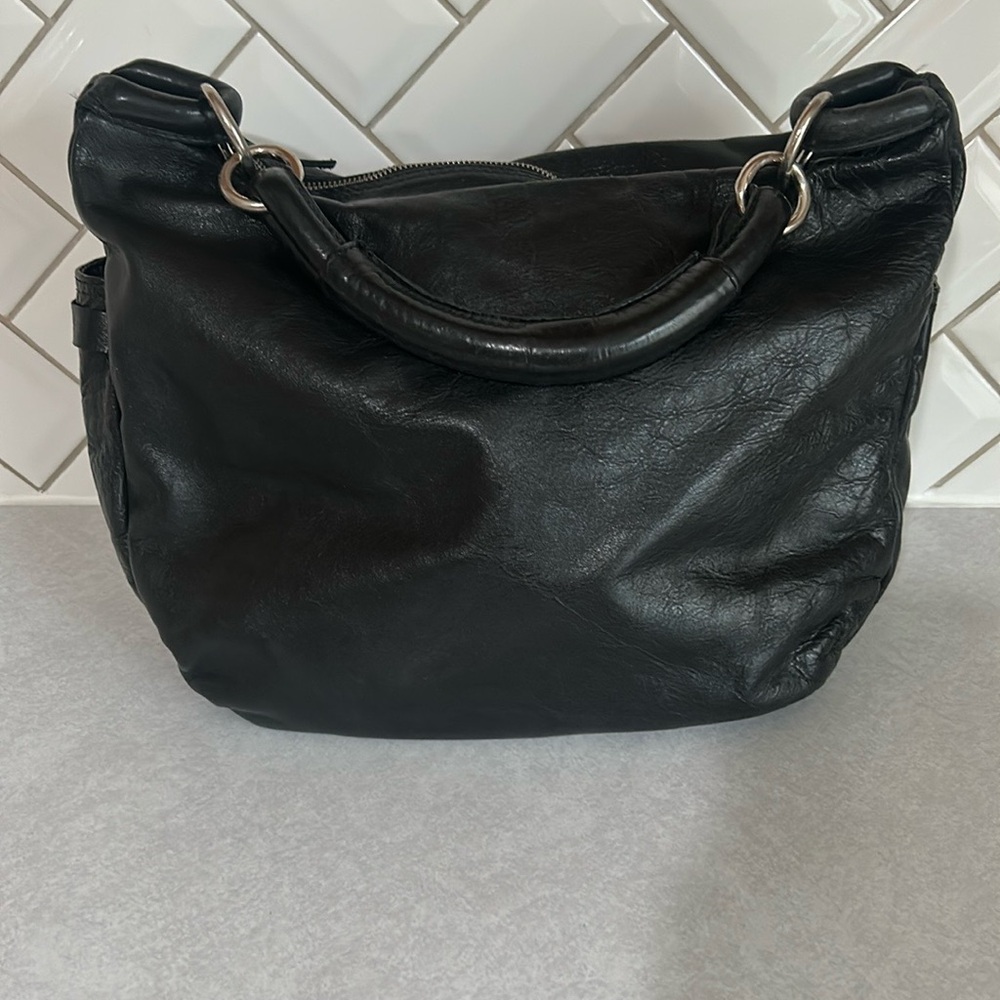 Cowboysbag  Black Leather hobo Handbag